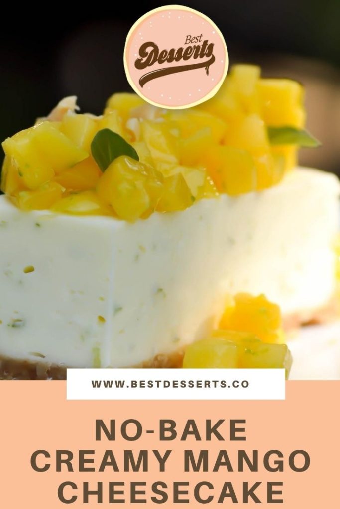 No-Bake Creamy Mango Cheesecake