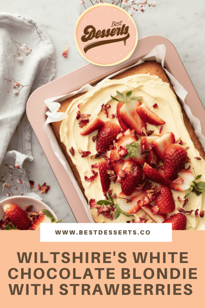 Wiltshire’s White Chocolate Blondie with Strawberries