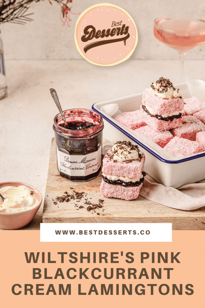 Wiltshire’s Pink Blackcurrant Cream Lamingtons