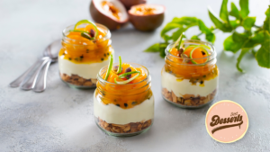 Peach and Passionfruit Ricotta Cheesecakes by The Fast 800