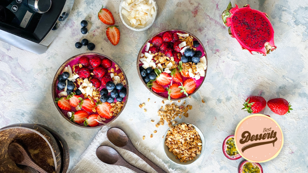 Dragonfruit and Strawberry Smoothie Bowl