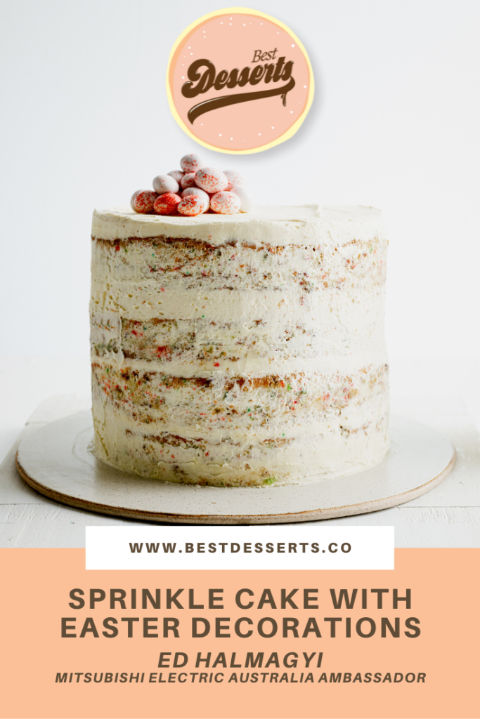 Sprinkle Cake With Easter Decorations