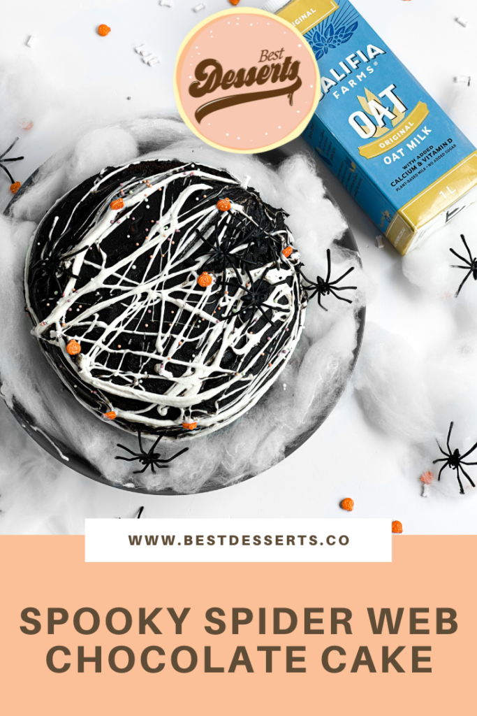 Spooky Spider Web Chocolate Cake